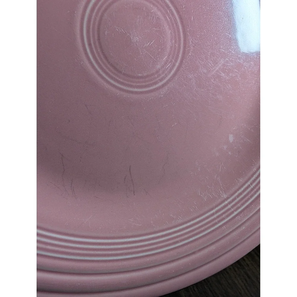 Homer Laughlin FiestaWare Turquoise/Pink Dinner Set of 4 Plates 10.5